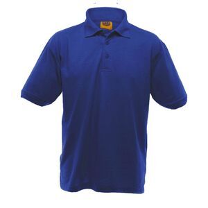UCC 50/50 Mens Heavweight Plain Pique Polo Shirt / Royal